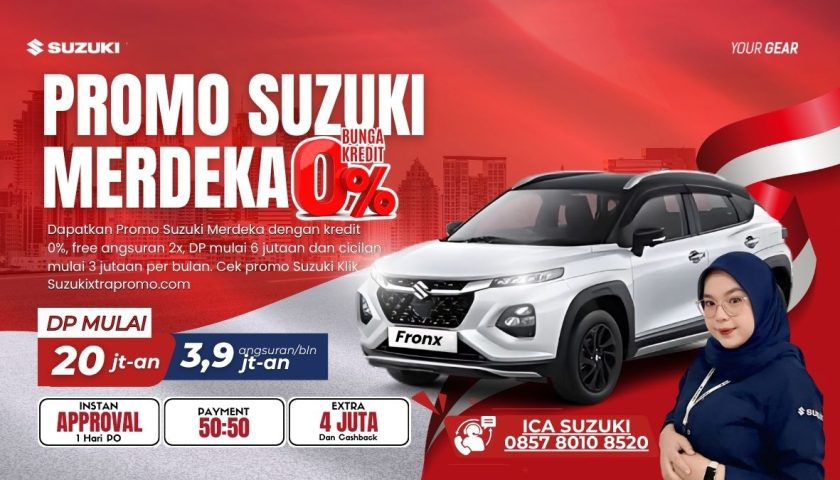 Promo Suzuki Merdeka Fronx DP 20 Juta Cicilan 3,9 Juta/Bulan Kredit 0%